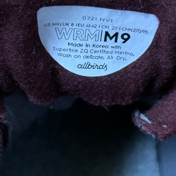 NWT All Birds shoes in burgundy color - Picture 3 of 3